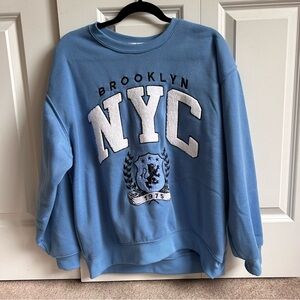 BLUE NYC CREWNECK- M